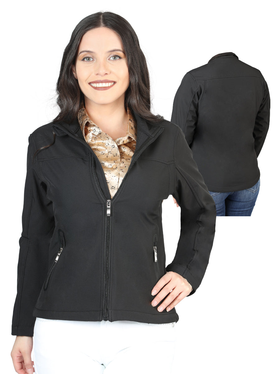 Womens Zipper Jacket in Black