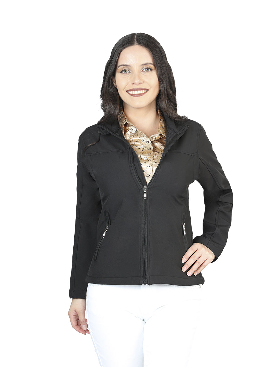 Womens Zipper Jacket in Black