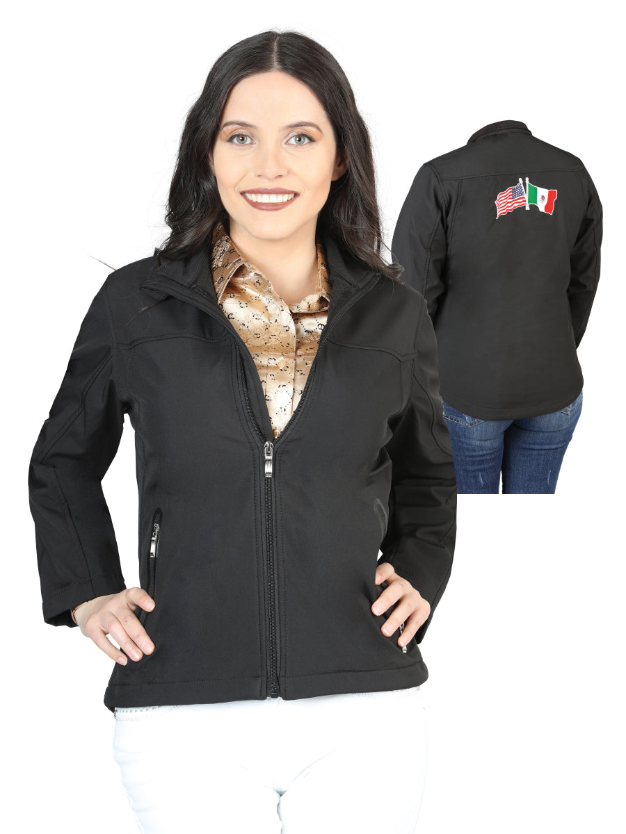 Womens Zipper Jacket in Black