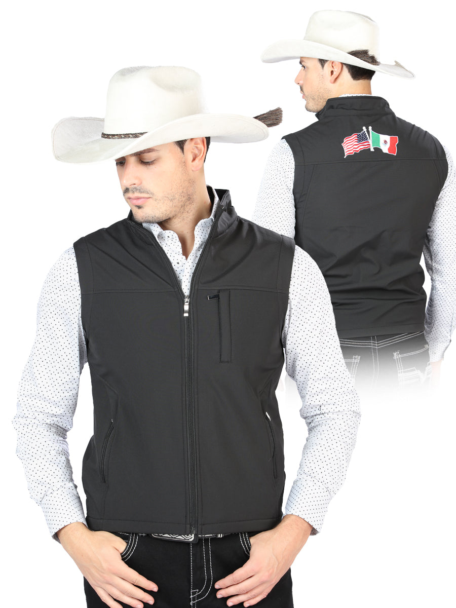 El General Men's Suede Vest in Black