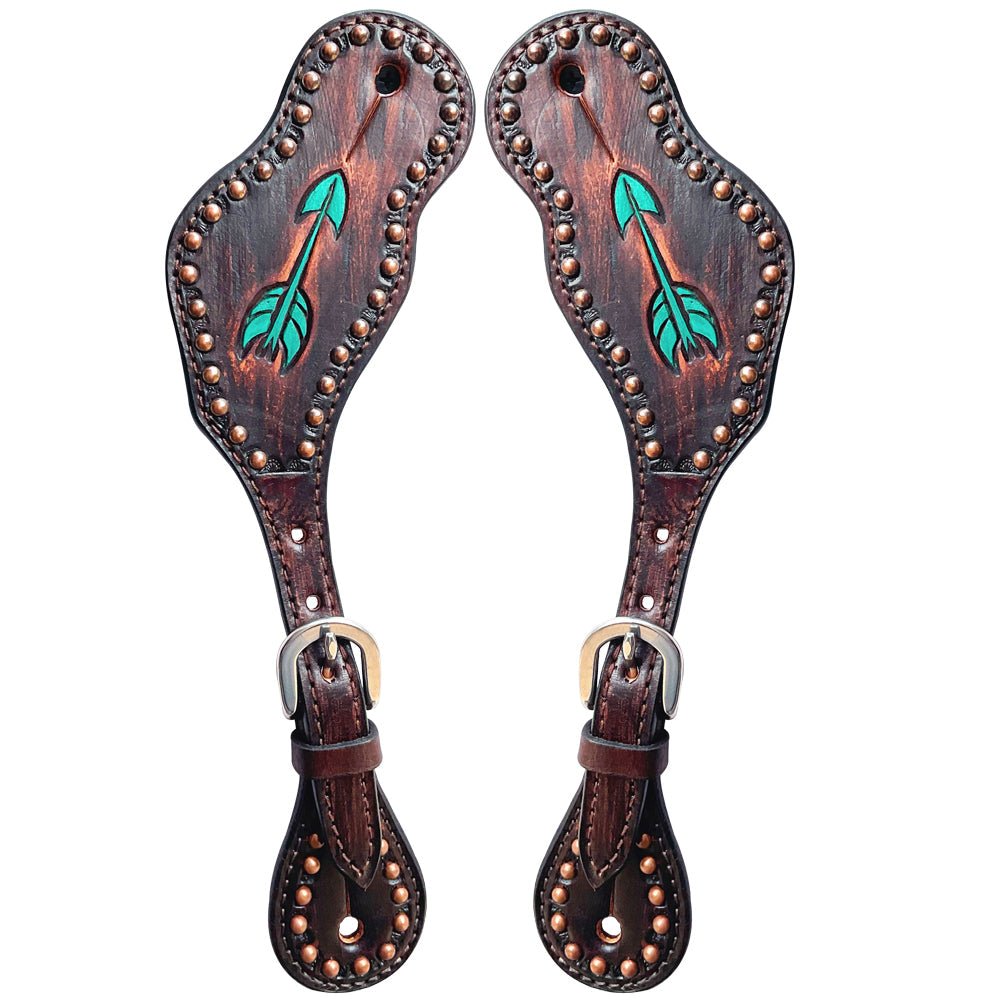 Durable Handcrafted PremiumLeather Spur Straps For Women Western Riding Show Rodeo