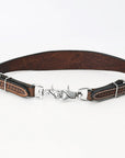 Bar H Equine Austin Arrow Spotted Leather One Ear Headstall Brown