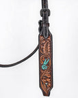 Bar H Equine American Leather Horse Saddle Tack One Ear Headstall Brown