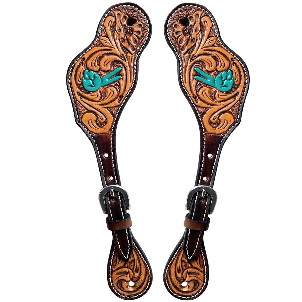 Durable Handcrafted PremiumLeather Spur Straps For Women Western Riding Show Rodeo