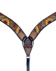 Bar H Equine Bonnie Blossom Sunflower Leather One Ear Headstall