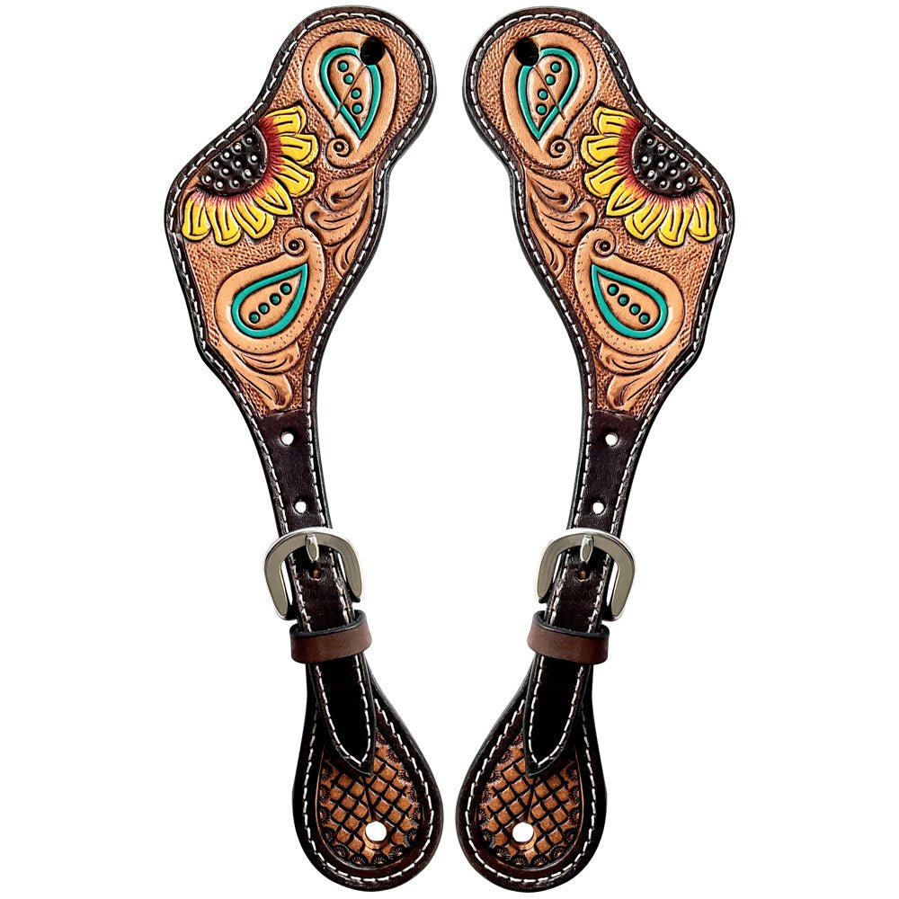 Durable Handcrafted PremiumLeather Spur Straps For Women Western Riding Show Rodeo