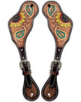 Durable Handcrafted PremiumLeather Spur Straps For Women Western Riding Show Rodeo