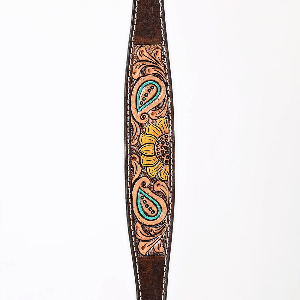 Bar H Equine Bonnie Blossom Sunflower Leather One Ear Headstall