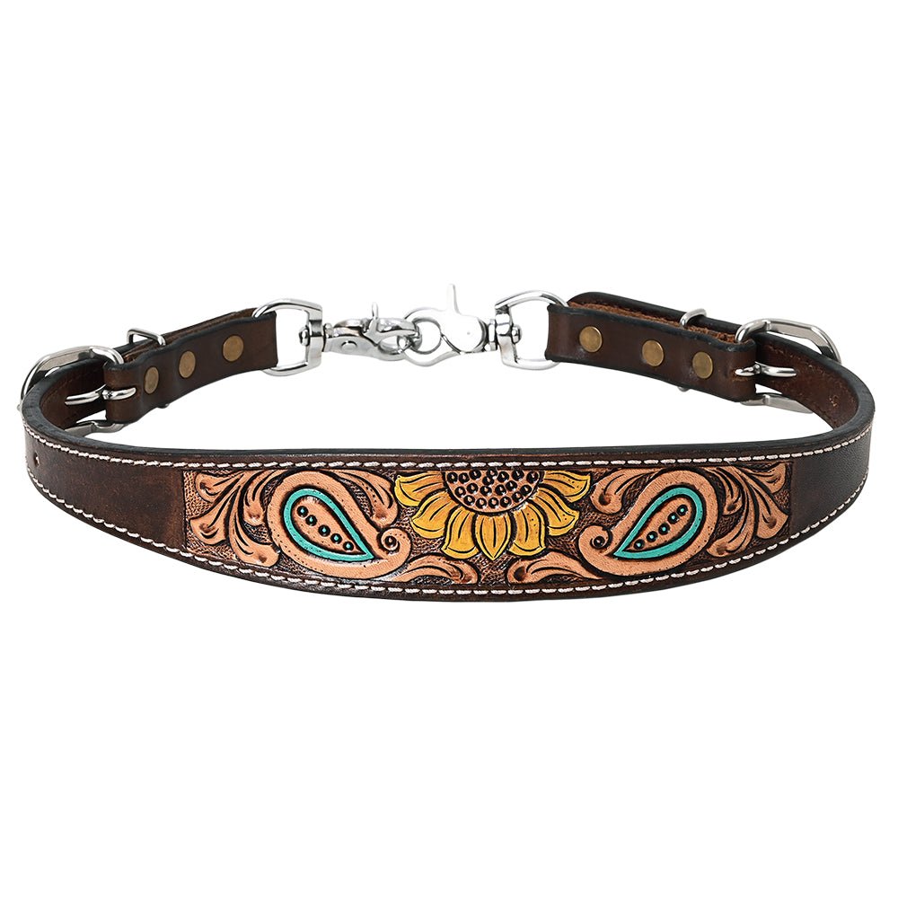 Bar H Equine Bonnie Blossom Sunflower Leather One Ear Headstall