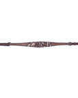 Bar H Equine Premium Hand Tooled Leather Stainless Steel Hardware Breast Collar Brown