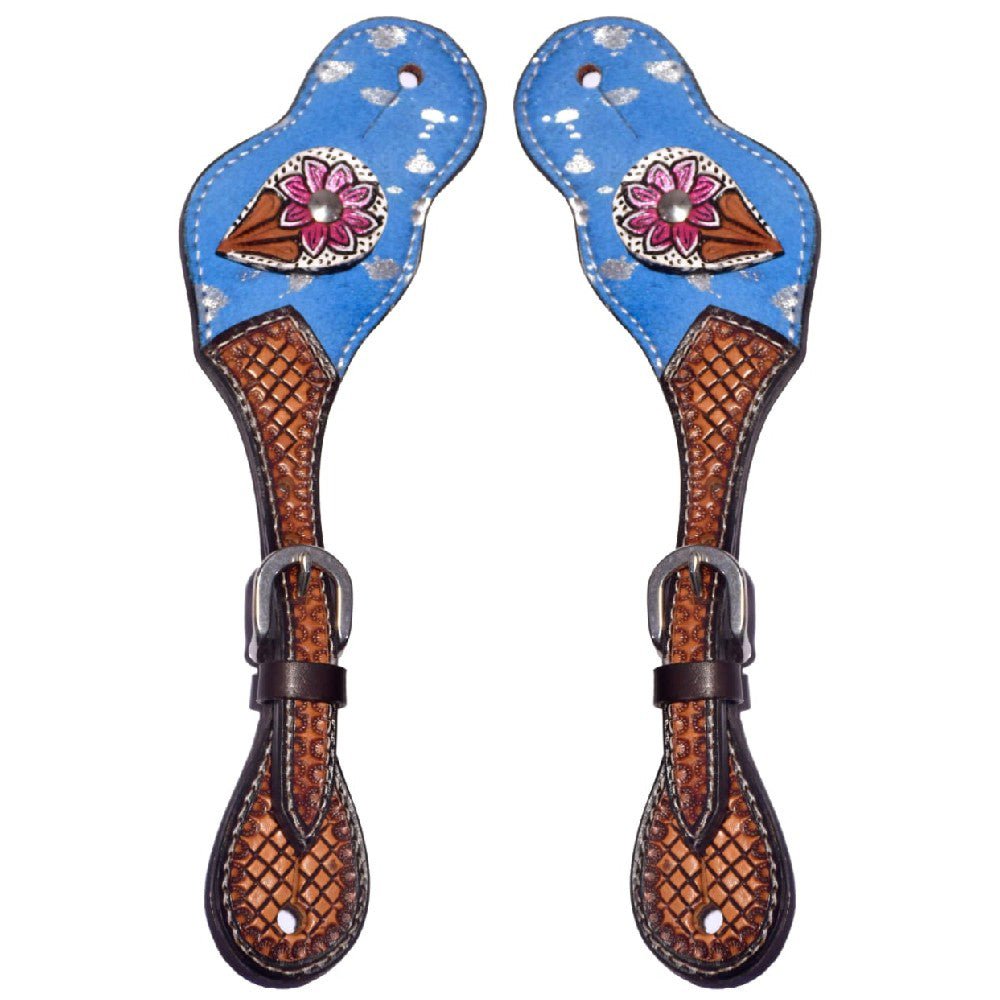 Durable Handcrafted PremiumLeather Spur Straps For Women Western Riding Show Rodeo