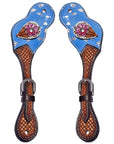 Durable Handcrafted PremiumLeather Spur Straps For Women Western Riding Show Rodeo