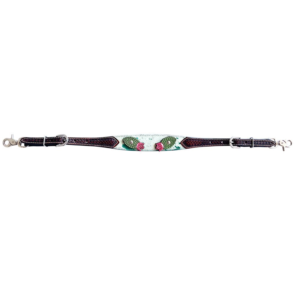 Bar H Equine Premium Hand Tooled Leather Stainless Steel Hardware One Ear Headstall Brown
