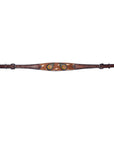 Bar H Equine Premium Hand Tooled Leather Stainless Steel Hardware Breast Collar Brown