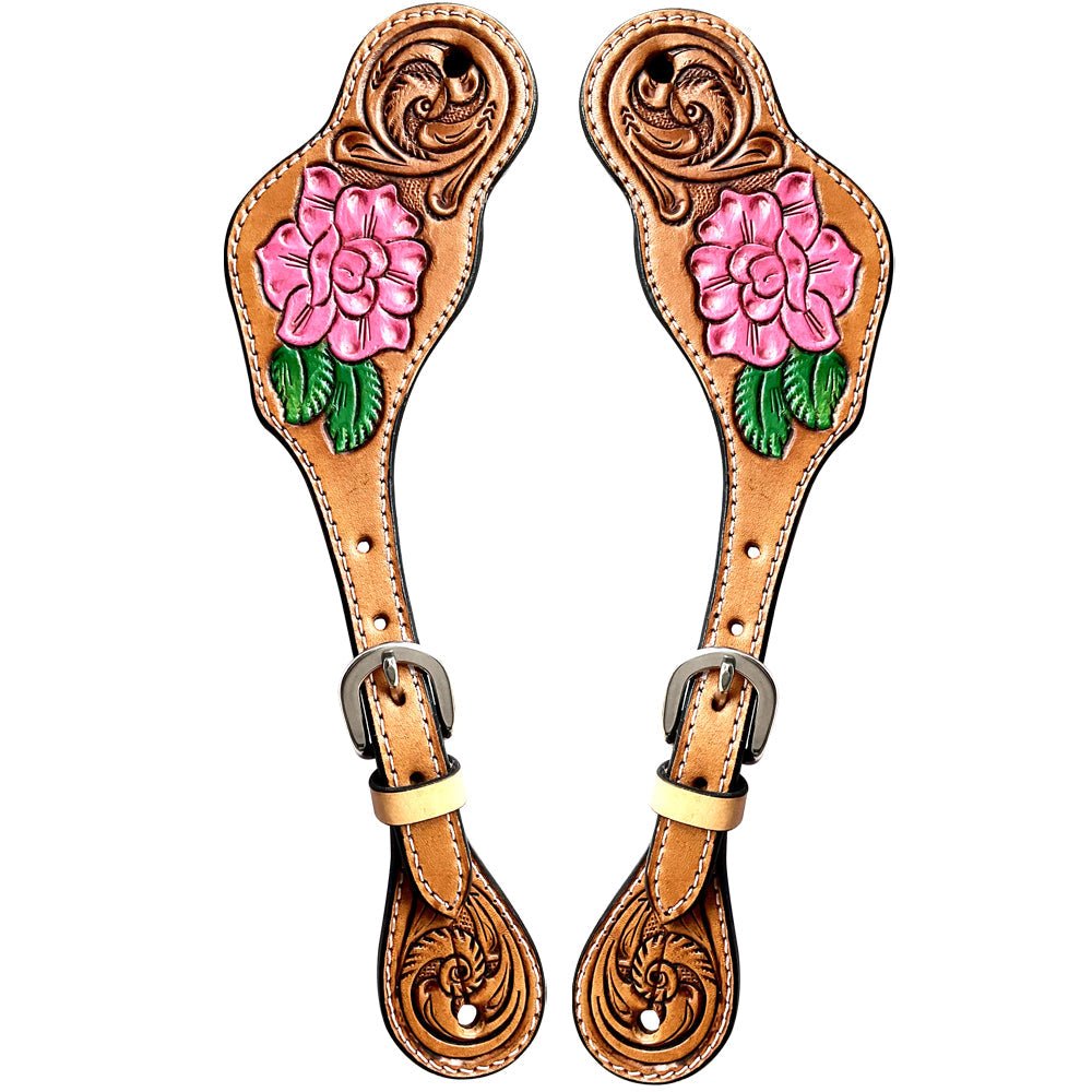 Durable Handcrafted PremiumLeather Spur Straps For Women Western Riding Show Rodeo
