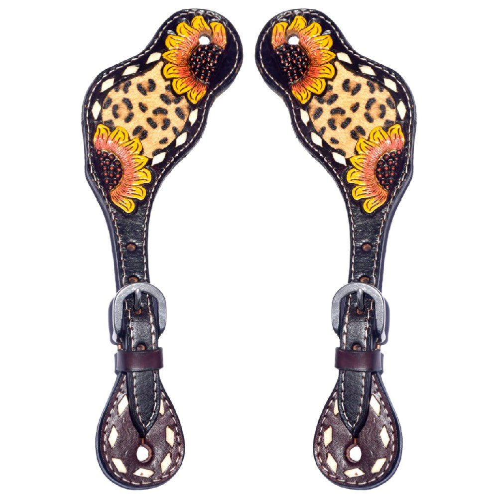 Durable Handcrafted PremiumLeather Spur Straps For Women Western Riding Show Rodeo