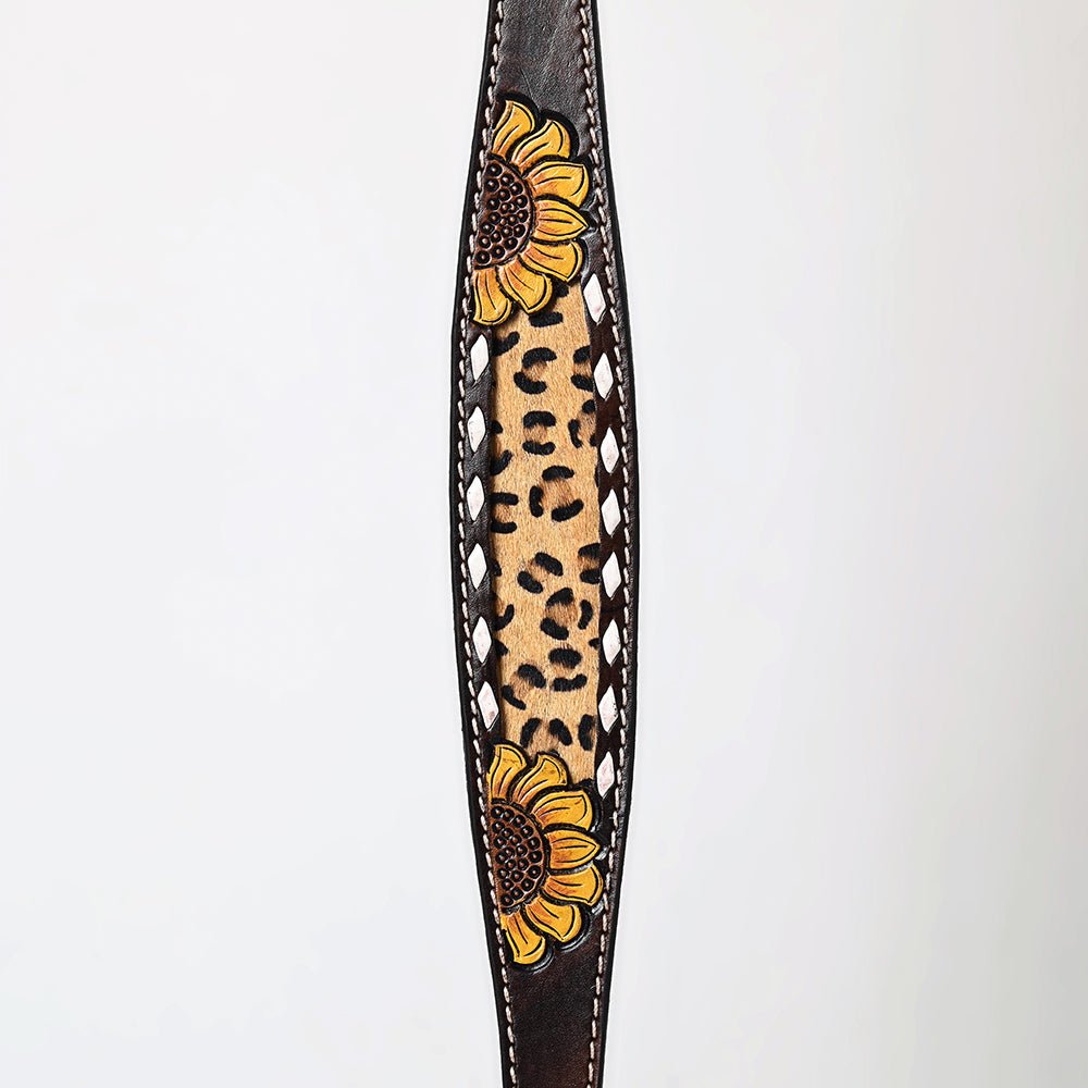 Bar H Equine Genuine Western American Leather Horse Premium Headstall &amp; Breast Collar Set