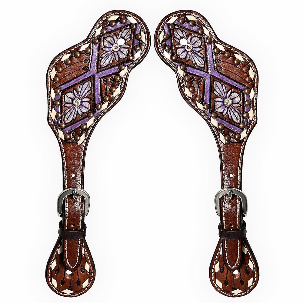 Durable Handcrafted PremiumLeather Spur Straps For Women Western Riding Show Rodeo