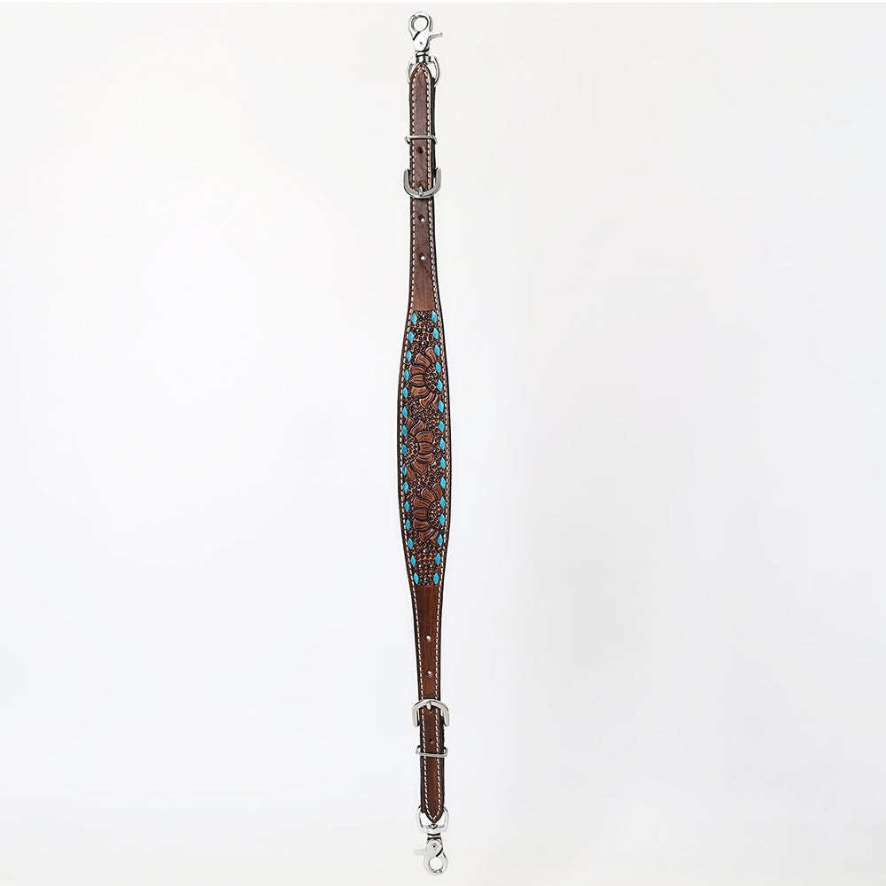 Bar H Equine Genuine Western American Leather Horse Premium Headstall &amp; Breast Collar Set