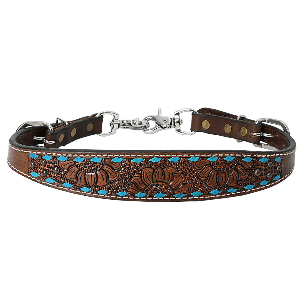 Bar H Equine Genuine Western American Leather Horse Premium Headstall &amp; Breast Collar Set