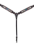 Bar H Equine American Leather Horse Saddle Tack One Ear Headstall | Breast Collar | Browband Headstall | Wither Strap | Tack Set for Horses BER170
