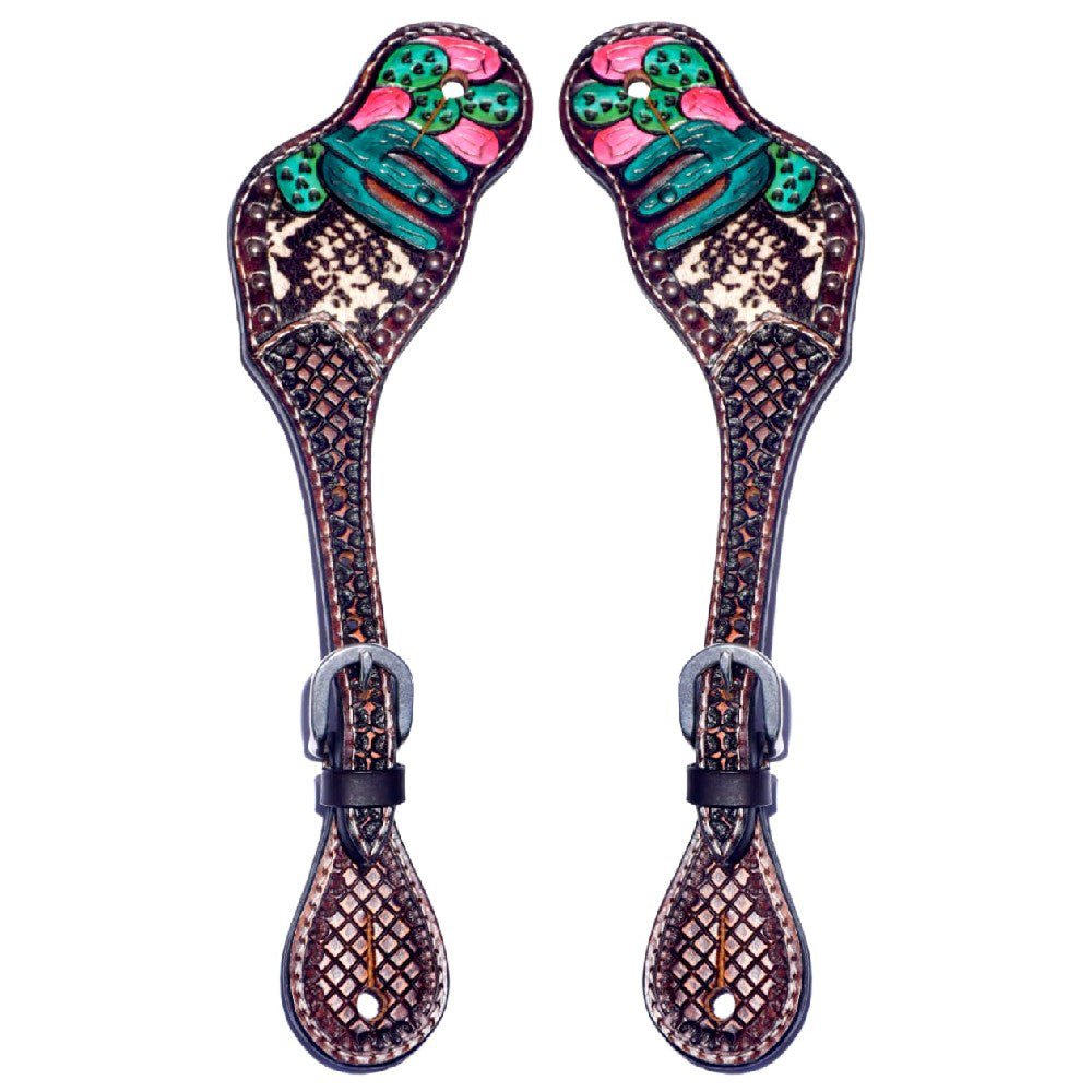 Durable Handcrafted PremiumLeather Spur Straps For Women Western Riding Show Rodeo