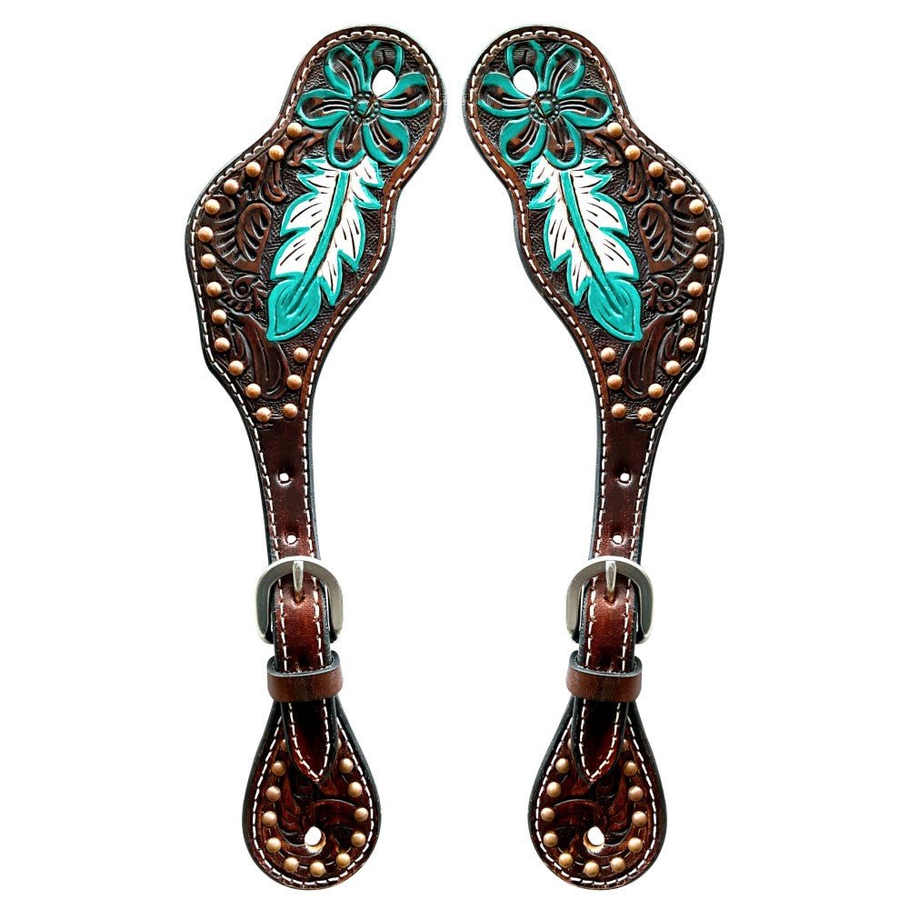 Durable Handcrafted PremiumLeather Spur Straps For Women Western Riding Show Rodeo