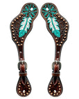 Durable Handcrafted PremiumLeather Spur Straps For Women Western Riding Show Rodeo