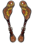 Durable Handcrafted PremiumLeather Spur Straps For Women Western Riding Show Rodeo