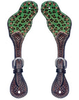 Durable Handcrafted PremiumLeather Spur Straps For Women Western Riding Show Rodeo