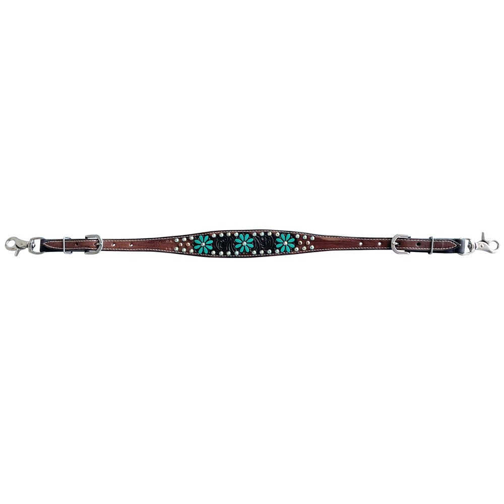 Bar H Equine Genuine Western American Leather Horse Premium Headstall &amp; Breast Collar Set