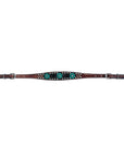 Bar H Equine Genuine Western American Leather Horse Premium Headstall & Breast Collar Set