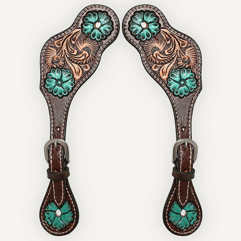 Durable Handcrafted PremiumLeather Spur Straps For Women Western Riding Show Rodeo