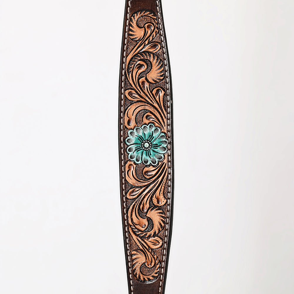 Bar H Equine Genuine Western American Leather Horse Premium Headstall &amp; Breast Collar Set