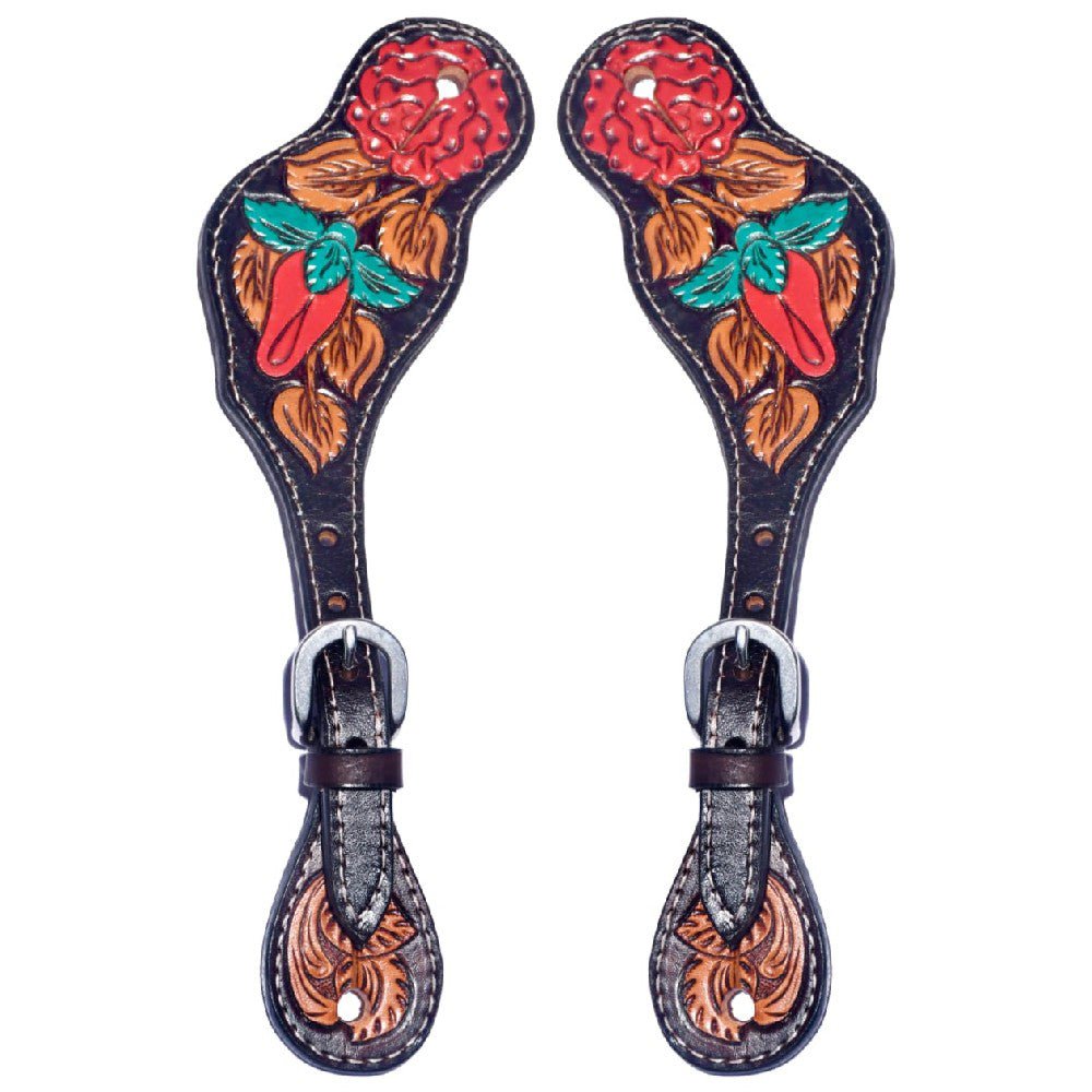 Durable Handcrafted PremiumLeather Spur Straps For Women Western Riding Show Rodeo