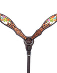 Bar H Equine American Leather Horse Saddle Tack One Ear Headstall | Breast Collar | Browband Headstall | Wither Strap | Tack Set for Horses BER180