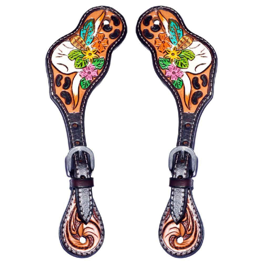 Durable Handcrafted PremiumLeather Spur Straps For Women Western Riding Show Rodeo