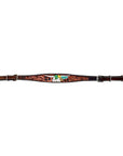 Bar H Equine American Leather Horse Saddle Tack One Ear Headstall | Breast Collar | Browband Headstall | Wither Strap | Tack Set for Horses BER180