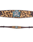 Bar H Equine Western Horse Floral Cheetah Print Genuine American Leather Tack Set