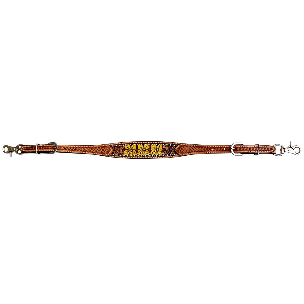 BAR H EQUINE Western Leather Horse Headstall &amp; Breast Collar &amp; Wither Strap