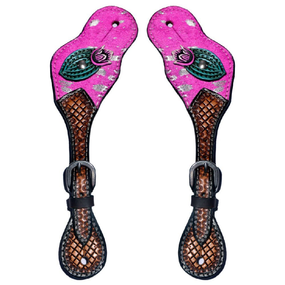 Durable Handcrafted PremiumLeather Spur Straps For Women Western Riding Show Rodeo