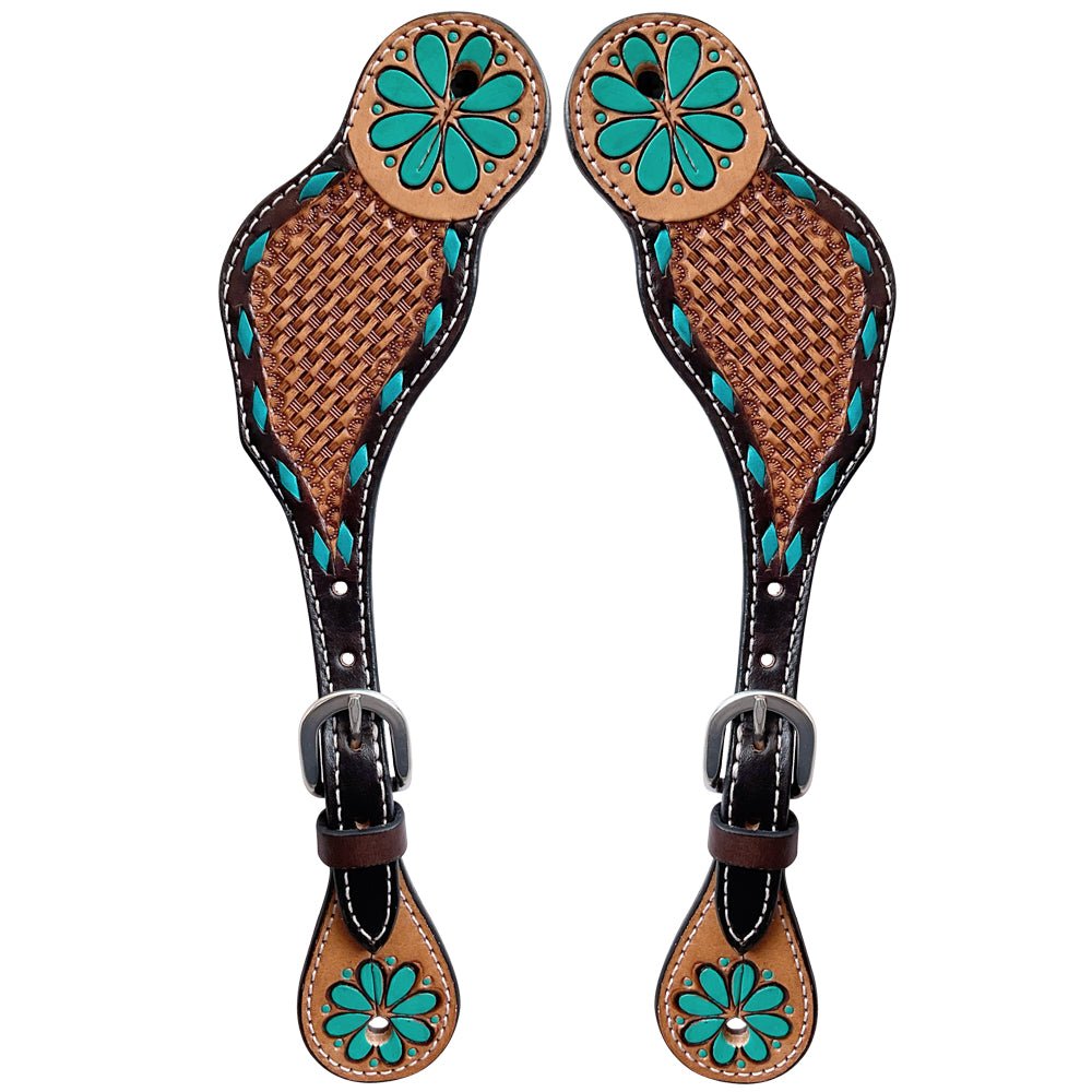 Durable Handcrafted PremiumLeather Spur Straps For Women Western Riding Show Rodeo