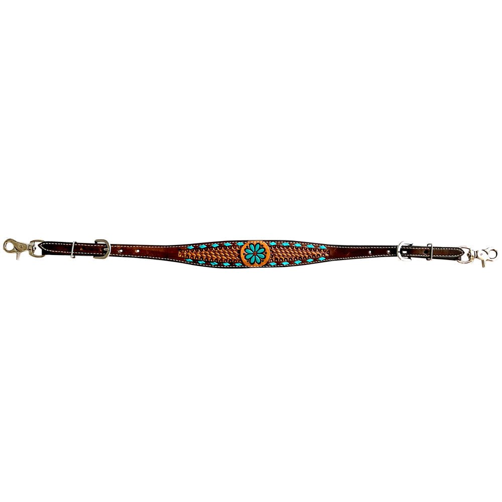 Bar H Equine Genuine Western American Leather Horse Premium Headstall &amp; Breast Collar Set