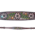 Bar H Equine Genuine Western American Leather Horse Premium Headstall & Breast Collar Set