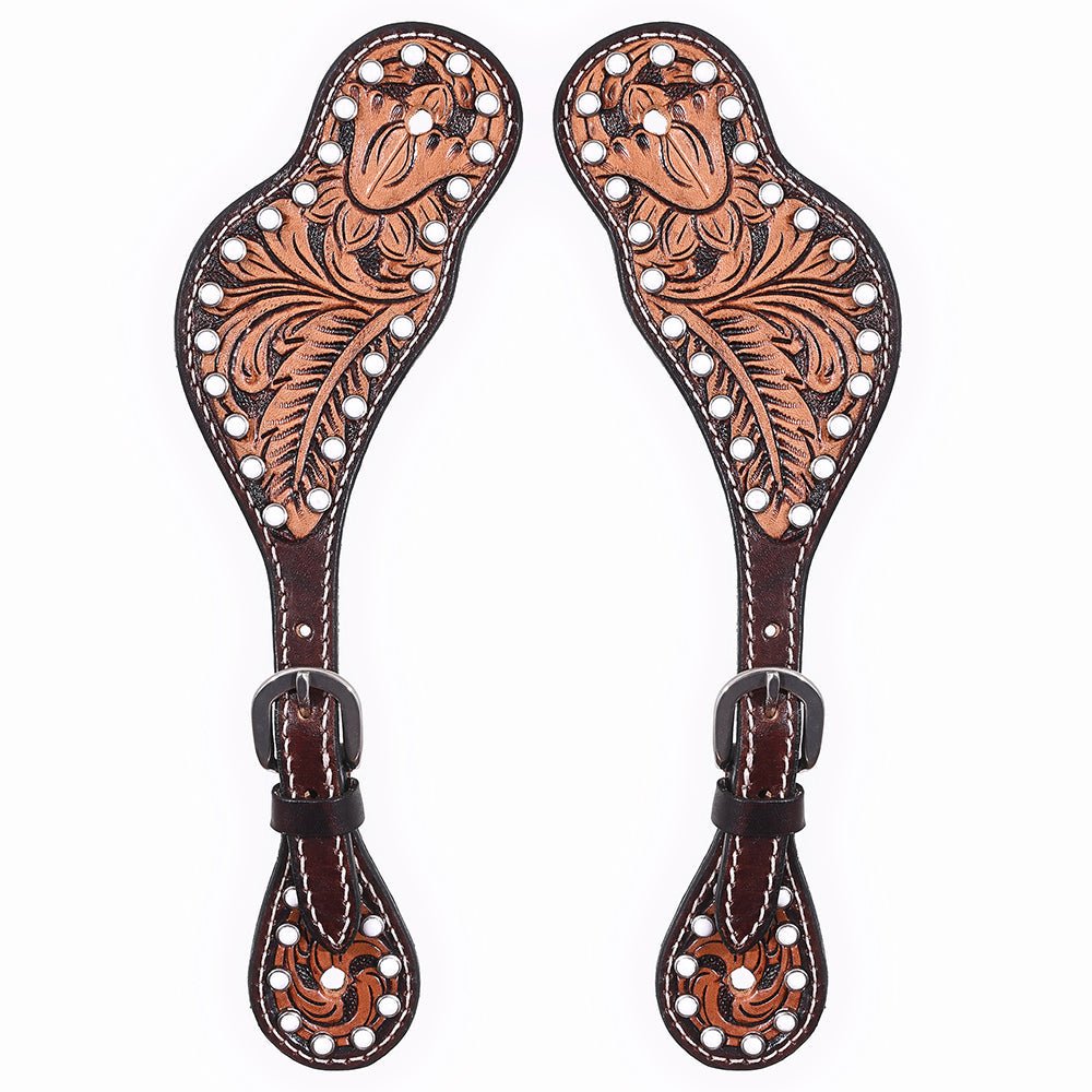 Durable Handcrafted PremiumLeather Spur Straps For Women Western Riding Show Rodeo