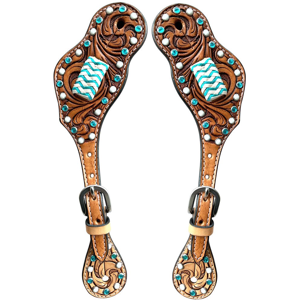 Durable Handcrafted PremiumLeather Spur Straps For Women Western Riding Show Rodeo