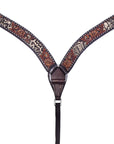 Bar H Equine American Leather Horse Saddle Tack One Ear Headstall | Breast Collar | Browband Headstall | Wither Strap | Tack Set BER240