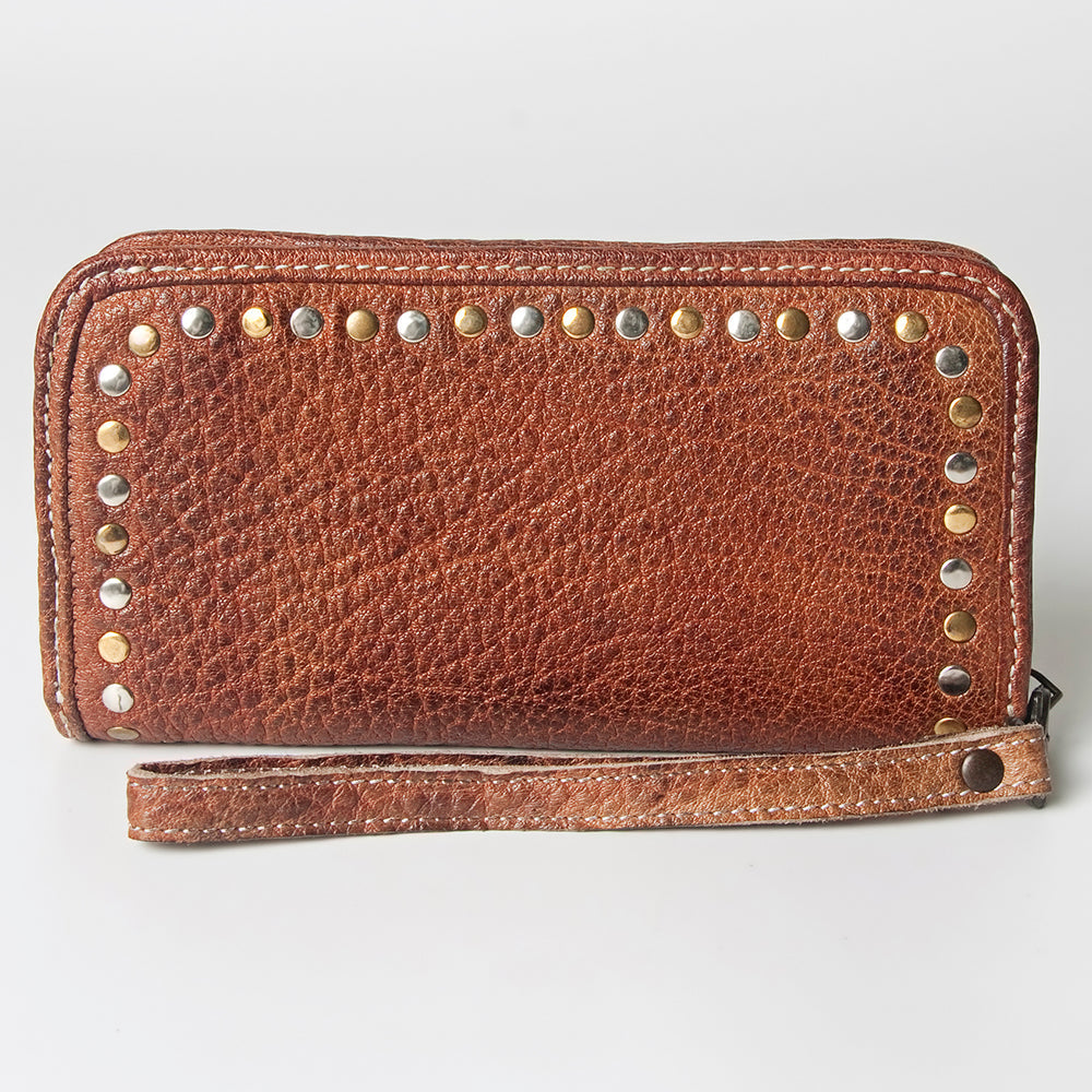 Never Mind Nmbgz110A Wallet Vintage Handmade Genuine Cowhide Leather Women Bag Western Handbag Purse