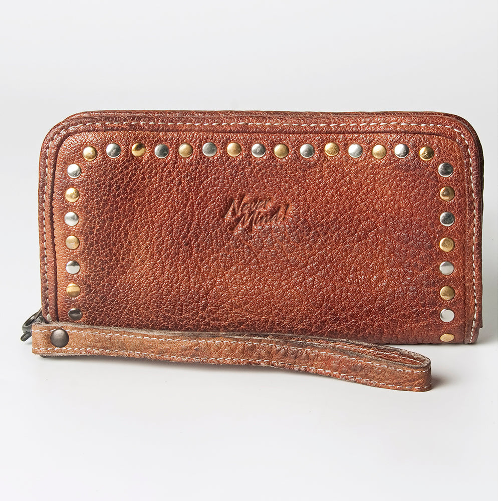 Never Mind Nmbgz110A Wallet Vintage Handmade Genuine Cowhide Leather Women Bag Western Handbag Purse