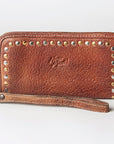 Never Mind Nmbgz110A Wallet Vintage Handmade Genuine Cowhide Leather Women Bag Western Handbag Purse